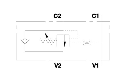 Клапан подпорный тормозной VBCD 1" SE/A (V0417)