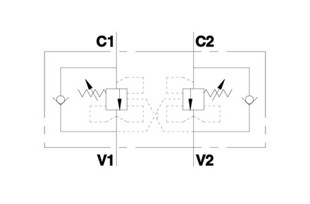 Клапан подпорный тормозной VBCD 1/2" DE/A СС (V0423)