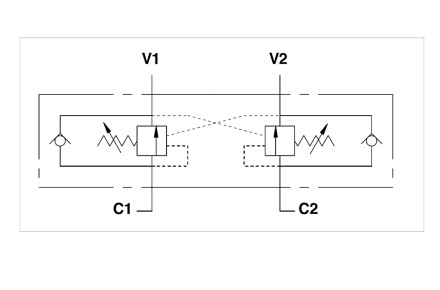 Клапан подпорный тормозной VBCD 1/2" DE/FL (V0434)