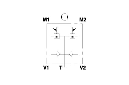 Клапан предохранительный перекрестный VAUAC 1/2'' 10-180 BAR (V0508/180)