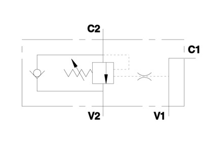 Клапан подпорный тормозной VBCD 3/8" SE/FL (V0400)