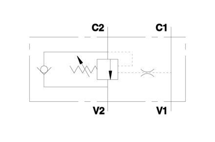 Клапан подпорный тормозной VBCD 3/4" SE -Торм Клапан Лебедки (V0411)